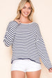 STRIPED DROP SHOULDER SWEATER