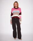 FERRIS VARIED STRIPE CREW NECK SWEATER