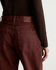 HATTIE CROP HIGH-RISE BARREL IN CHESTNUT