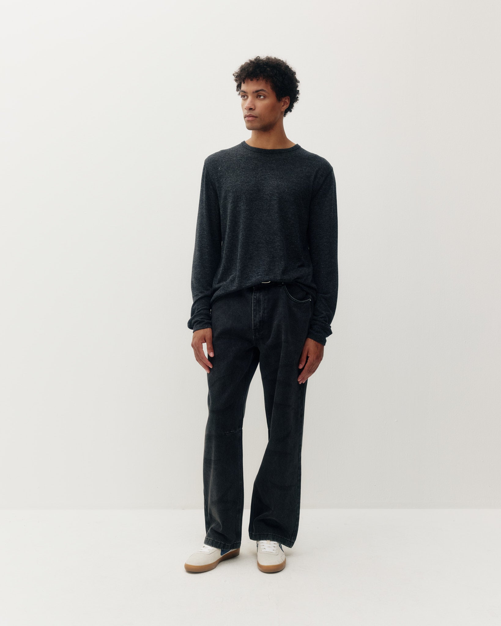 HEATHERED THERMAL LONG SLEEVE TOP