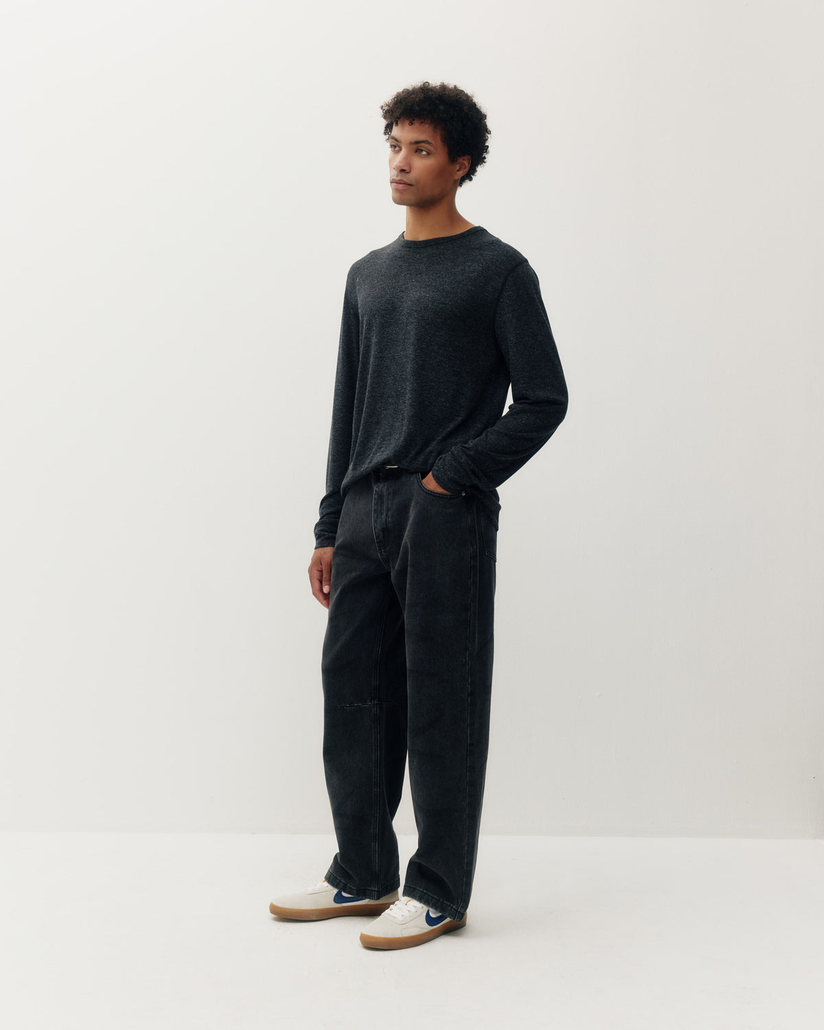 HEATHERED THERMAL LONG SLEEVE TOP