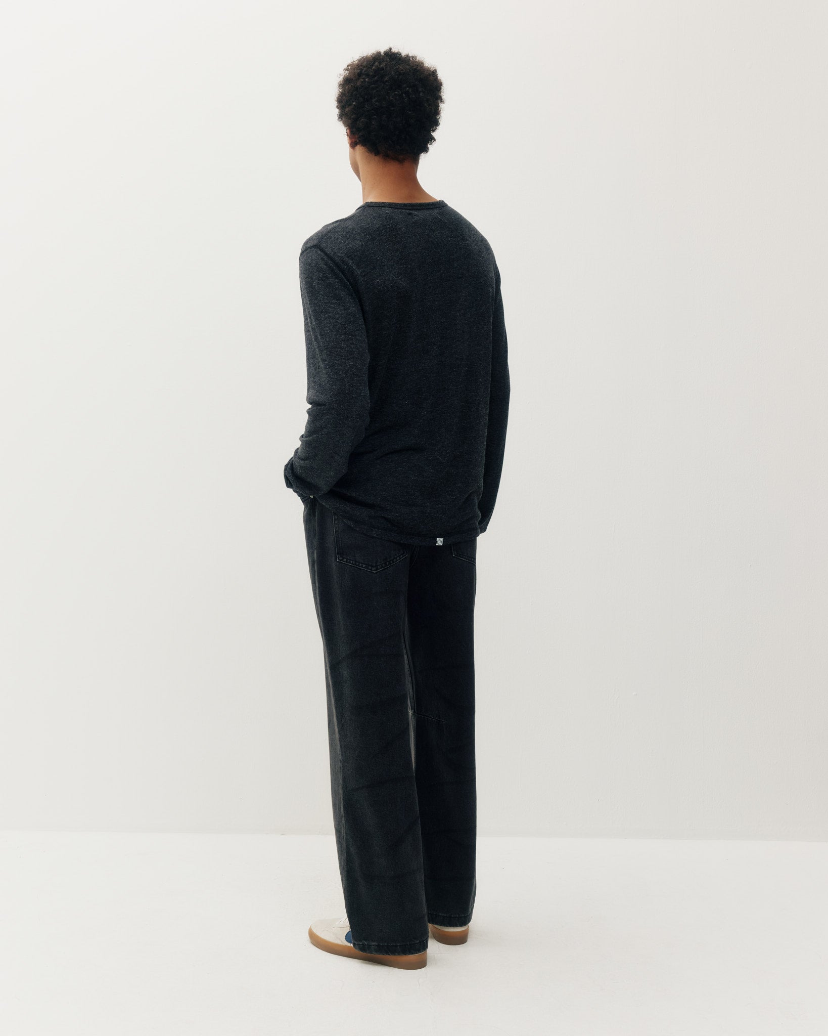 HEATHERED THERMAL LONG SLEEVE TOP