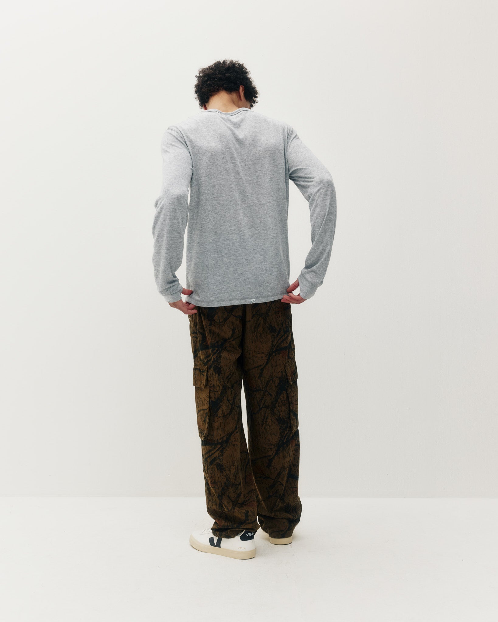 HEATHERED THERMAL LONG SLEEVE TOP