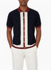 VERTICAL STRIPE KNIT POLO
