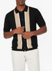 VERTICAL STRIPE KNIT POLO