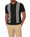 CHAIN STRIPE KNIT POLO