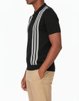 CHAIN STRIPE KNIT POLO