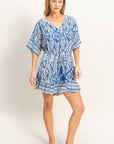 FLORAL PRINT SHORT SLEEVE ROMPER