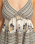 FLORAL DAMASK BORDERED TANK