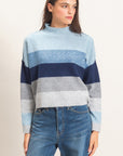 COLOUR BLOCK TURTLENECK SWEATER