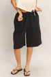 DRAWSTRING KNEE LENGTH SHORTS