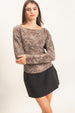 SHEER LACE BOATNECK TOP