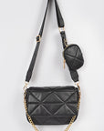 GEO QUILTED CROSSBODY BAG