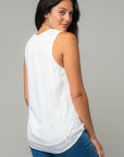 EYELET TANK WITH TIE NECK