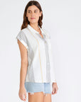 MIXED STRIPE SHORT SLEEVE SHIRT