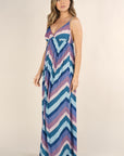 BOLD CHEVRON STRIPE MAXI DRESS