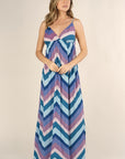 BOLD CHEVRON STRIPE MAXI DRESS