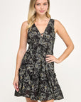 FLORAL V-NECK DRESS