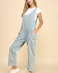 DEEP V DENIM JUMPSUIT