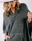 SHAWL COLLAR PONCHO