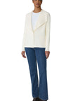 IONI KNIT CARDI WITH OVERSIZE LAPEL