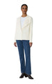 IONI KNIT CARDI WITH OVERSIZE LAPEL