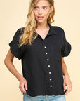 COTTON GAUZE SHORT SLEEVE SHIRT