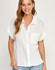 COTTON GAUZE SHORT SLEEVE SHIRT