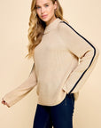 SINGLE STRIPE SLEEVE SWEATER