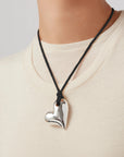ART HEART ON A STRING NECKLACE