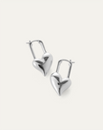 PADLOCK HEART EARRINGS