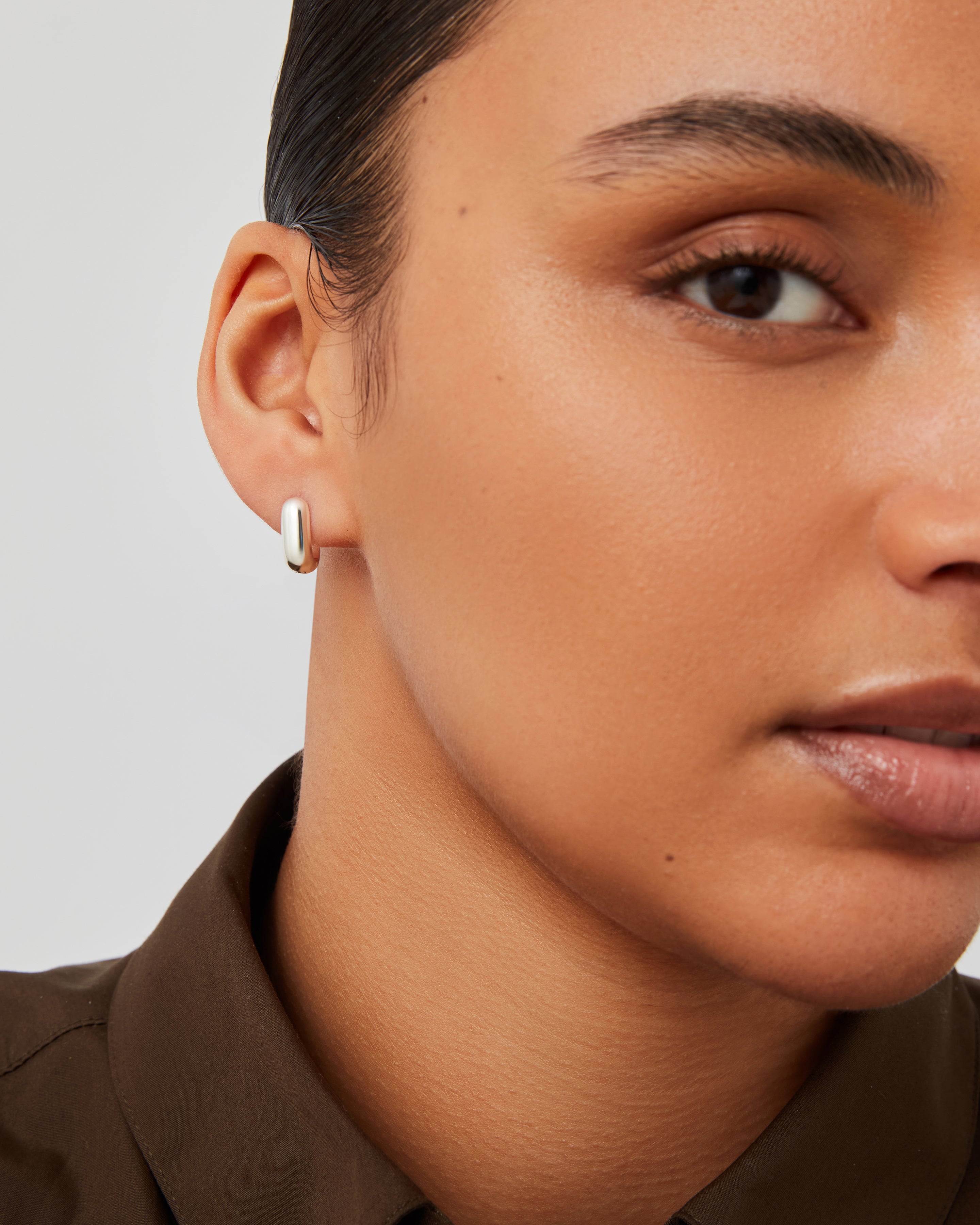 PUFFY DETACHABLE LINK EARRINGS
