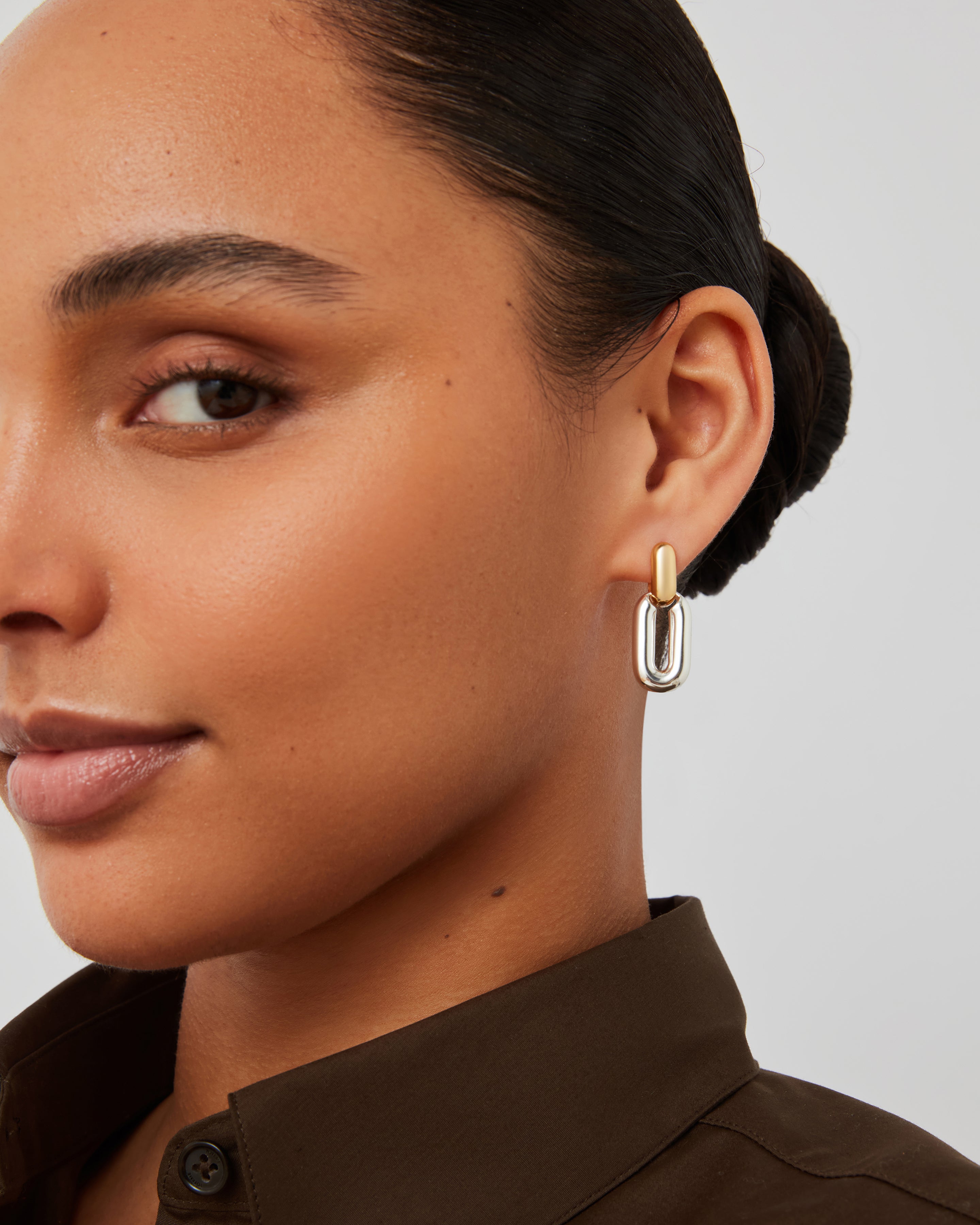 PUFFY DETACHABLE LINK EARRINGS