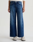 SAIGE MID-RISE WIDE LEG CROP IN WATERMIST