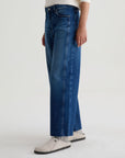 SAIGE MID-RISE WIDE LEG CROP IN WATERMIST