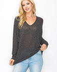 SLUB FINE KNIT DOLMAN TOP