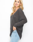 SLUB FINE KNIT DOLMAN TOP