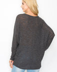 SLUB FINE KNIT DOLMAN TOP