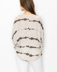 TIE DYE STRIPE FINE KNIT DOLMAN SWEATER