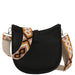 WOVEN STRAP CURVED CROSSBODY