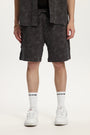 FLORAL JACQUARD LINEN SHORTS