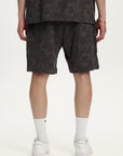 FLORAL JACQUARD LINEN SHORTS