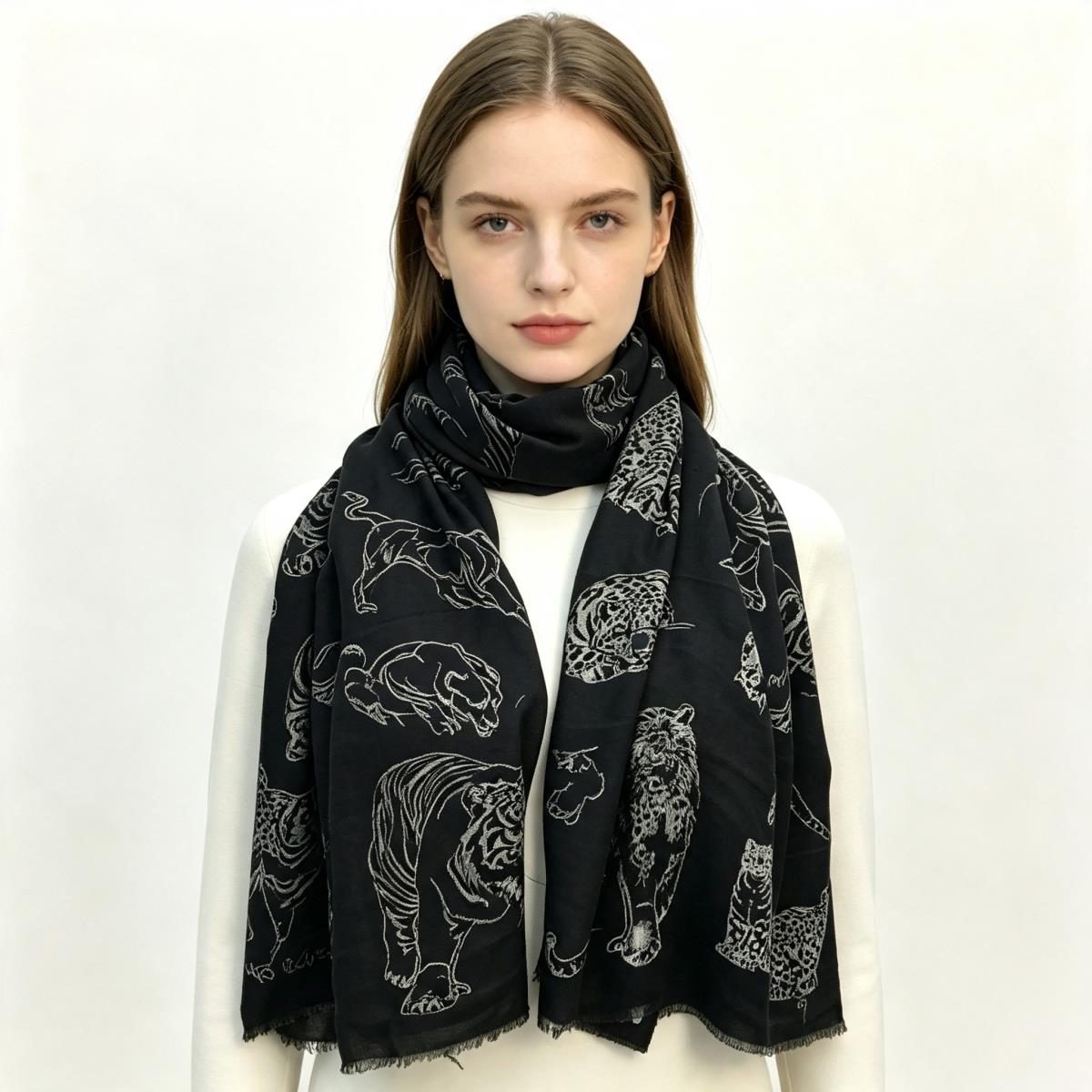 BIG CAT SKETCHES SCARF