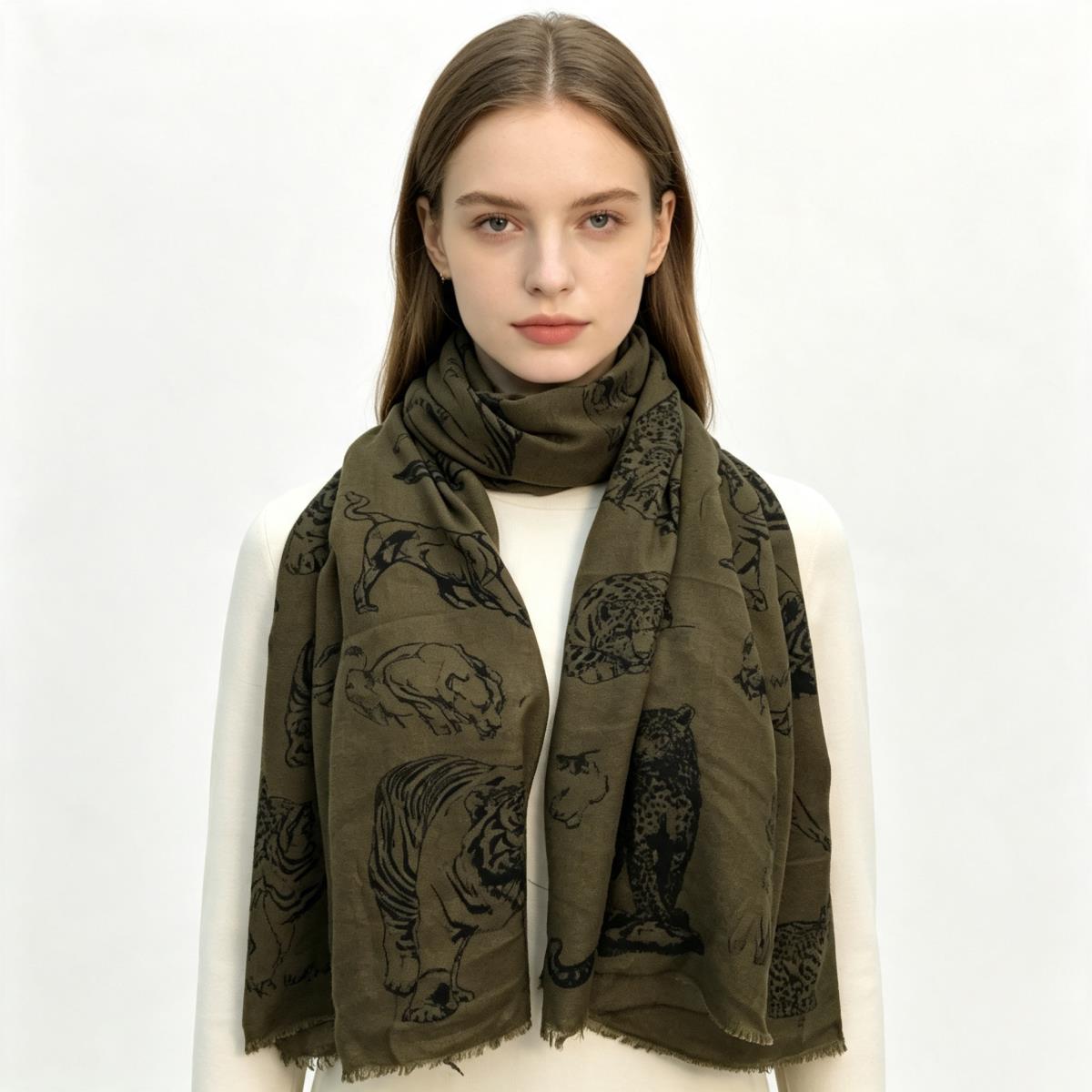 BIG CAT SKETCHES SCARF