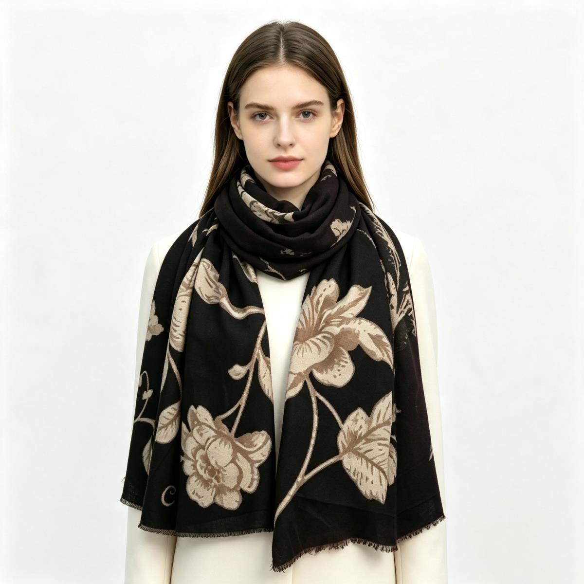 BURNISHED BOTANICAL SCARF
