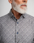 LEAVES PRINT TWILL SHIRT