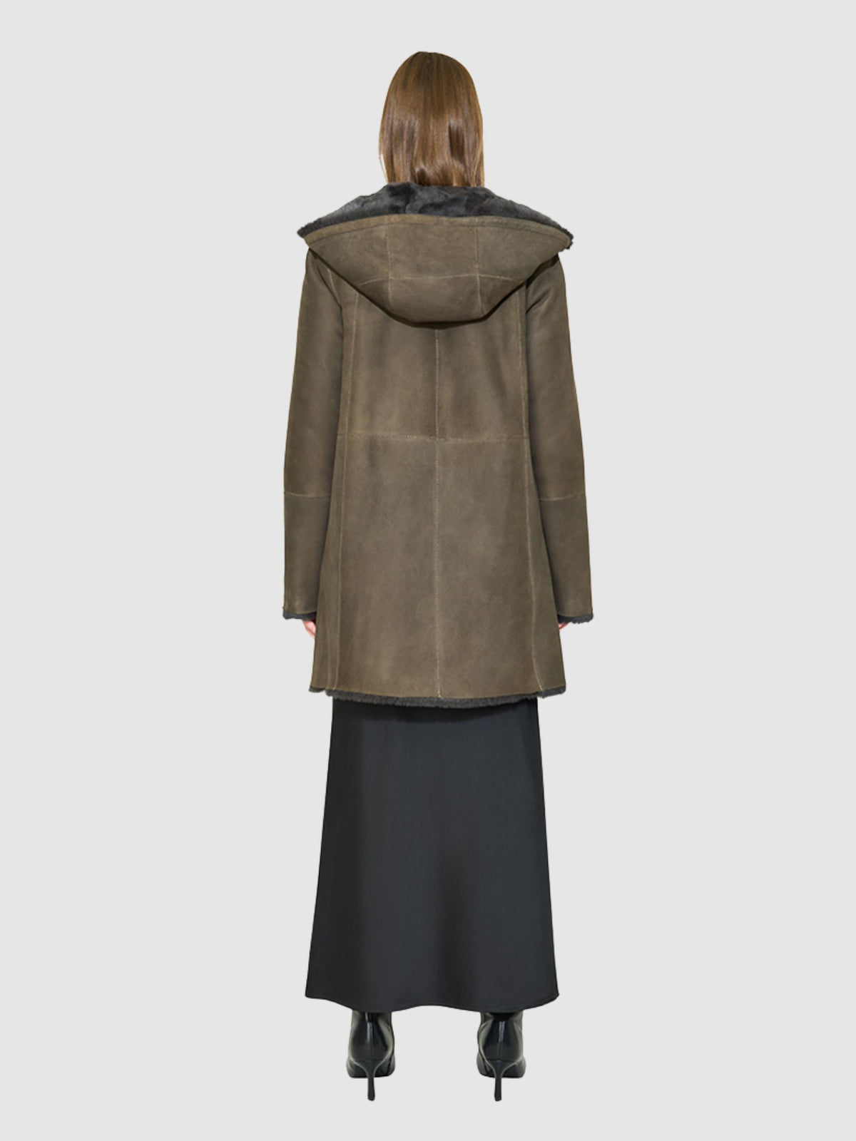 LOVER HOODED TOSCANA SHEARLING REVERSIBLE COAT
