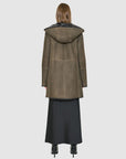 LOVER HOODED TOSCANA SHEARLING REVERSIBLE COAT