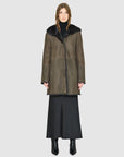 LOVER HOODED TOSCANA SHEARLING REVERSIBLE COAT