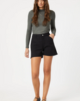 KYLIE BLACK LUXE TWILL SHORTS